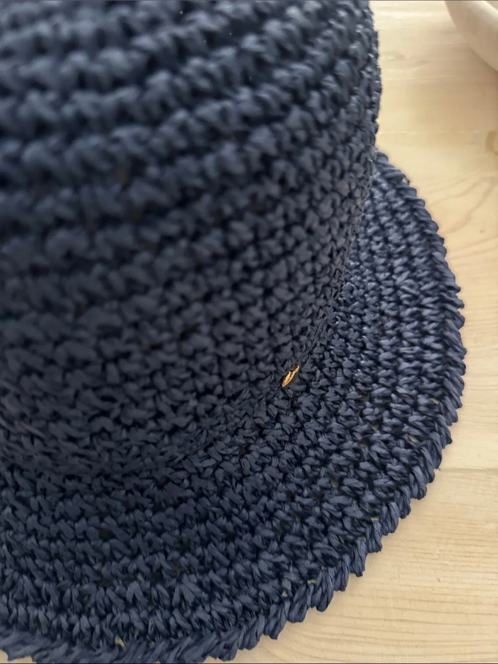 kate spade navy woven bucket hat
